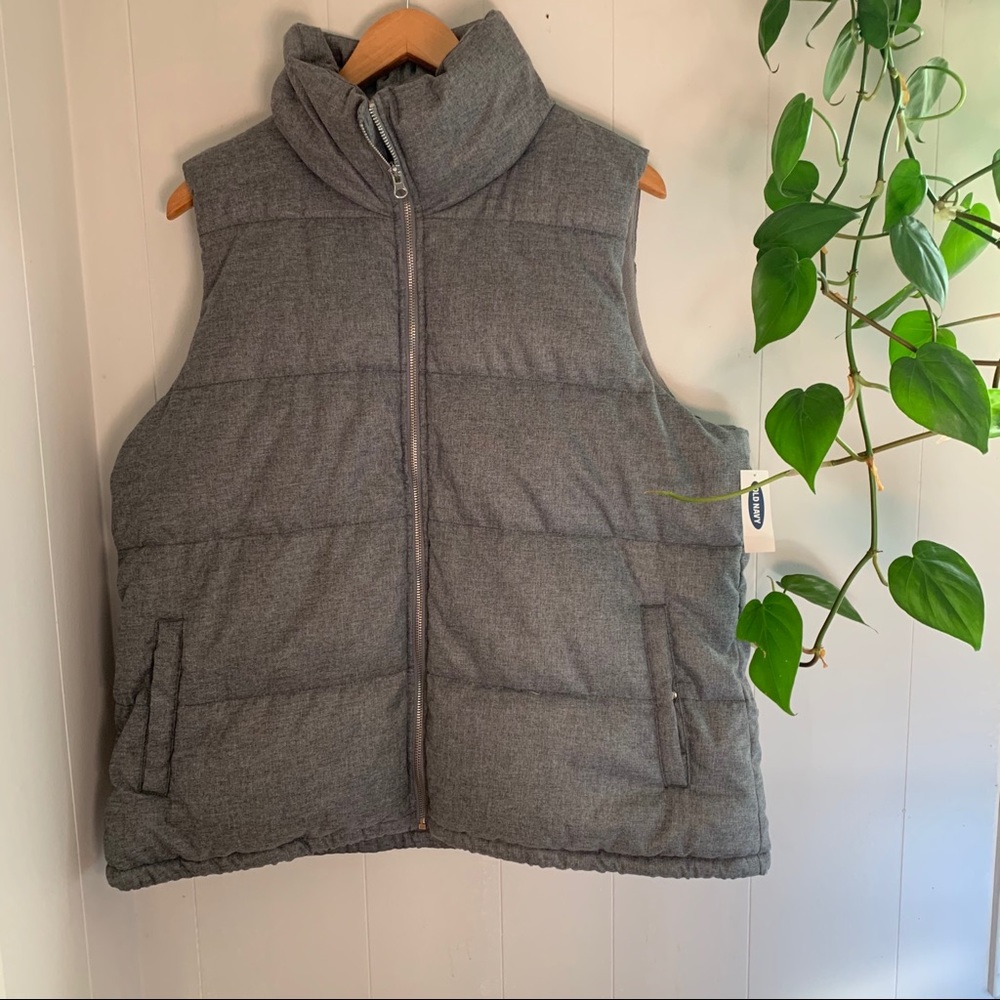 NWT Old Navy Grey Puffer Jacket Size XL